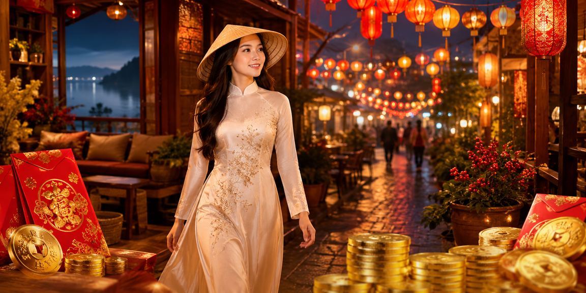 Phong bao đỏ thưởng may mắn và không khí cà phê Đà Lạt dành cho người chơi mới