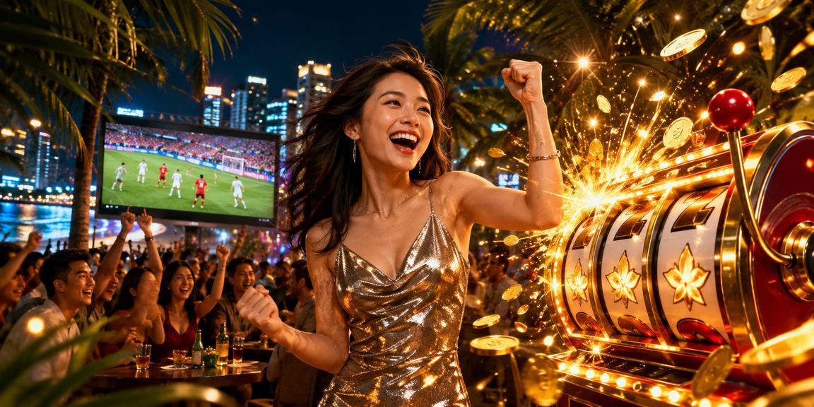 Lễ hội slot game sôi động tại bãi biển Nha Trang với người chơi trên điện thoại